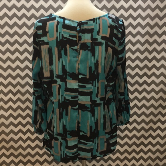 Fred David blouse multi colored block sz XL‎ - Picture 3 of 6